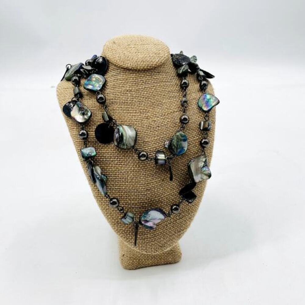 chunky long stone Necklace